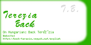 terezia back business card